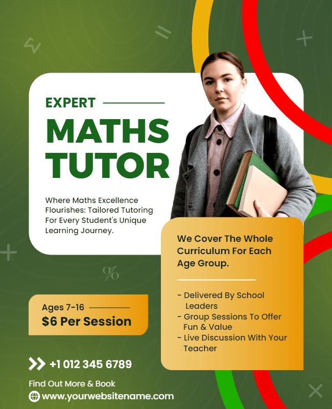 Expert Math Tutoring Services Flyer Template