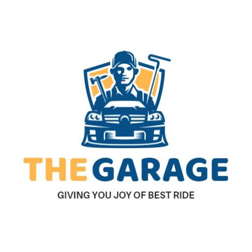 Expert Mechanic Ensuring Quality Car Service at The Garage Logo Template