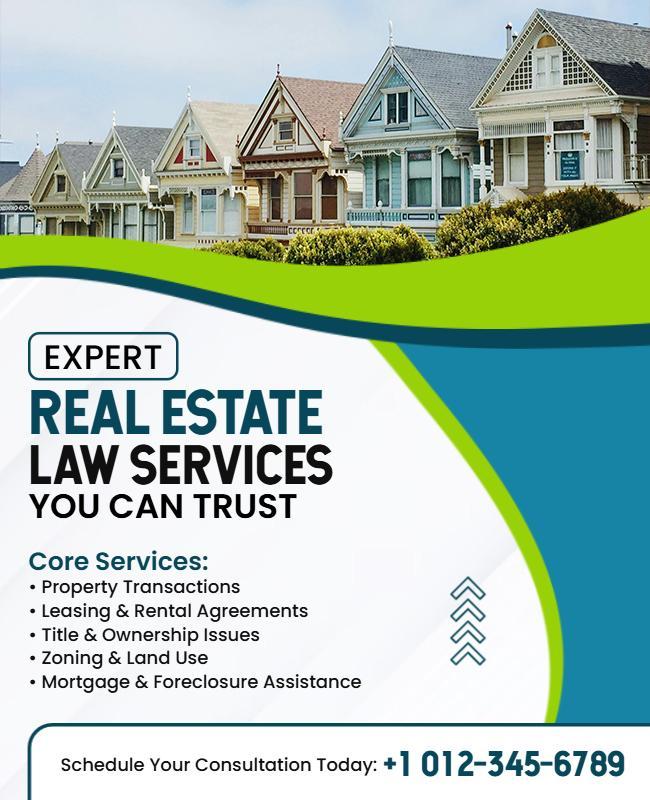 Expert Real Estate Law Consultation Flyer Template