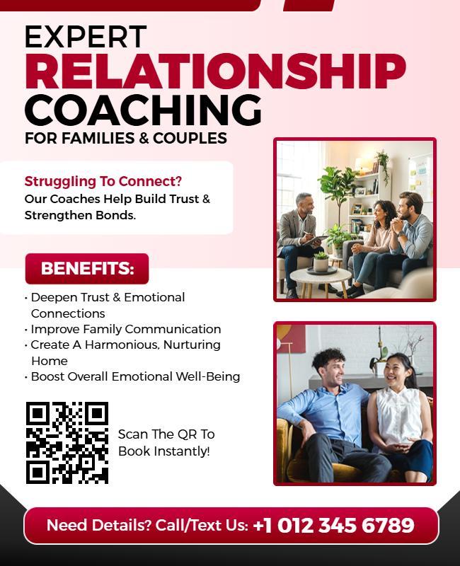 Expert Relationship Coaching Services Flyer Template