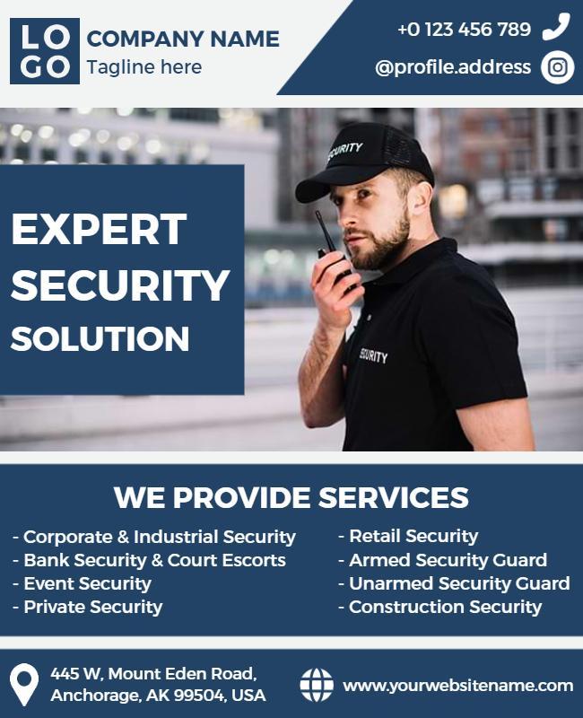 Expert Security Services Promotion Flyer Template