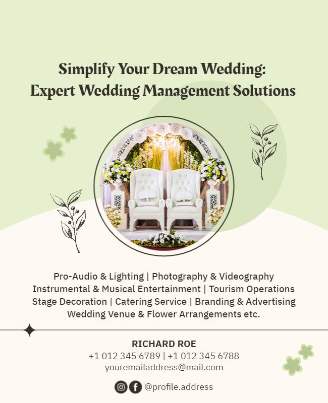 Expert Wedding Management Services Flyer Template