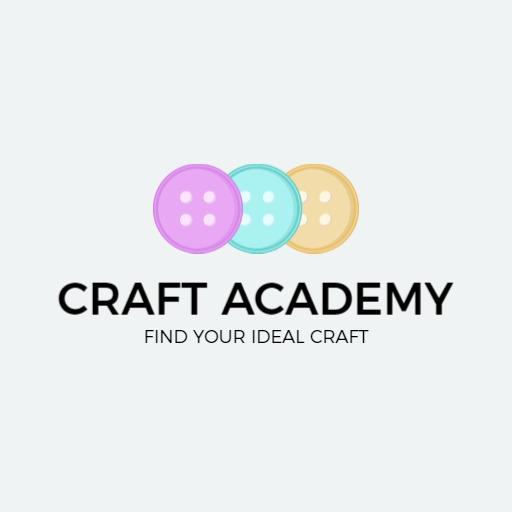Explore Colorful Buttons and Crafting Inspirations Logo Template