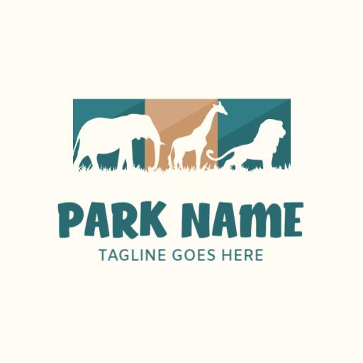 Explore Diverse Wildlife in a Beautiful Safari Logo Template