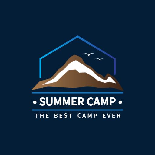 Explore Exciting Outdoor Adventures at Our Summer Camp Logo Template