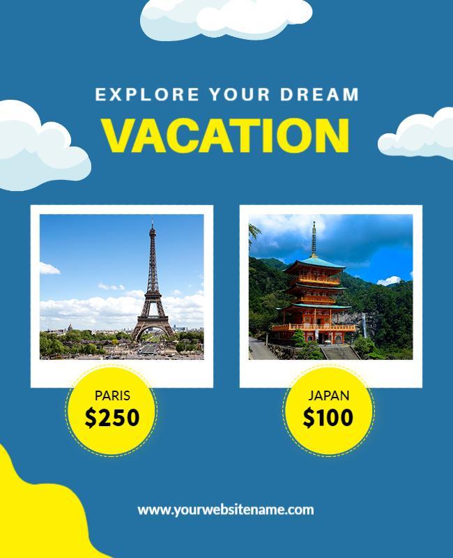 Explore Global Destinations Vacation Flyer Template