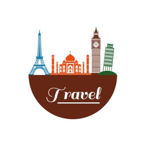 Explore Iconic Landmarks Around the World in Travel Logo Template