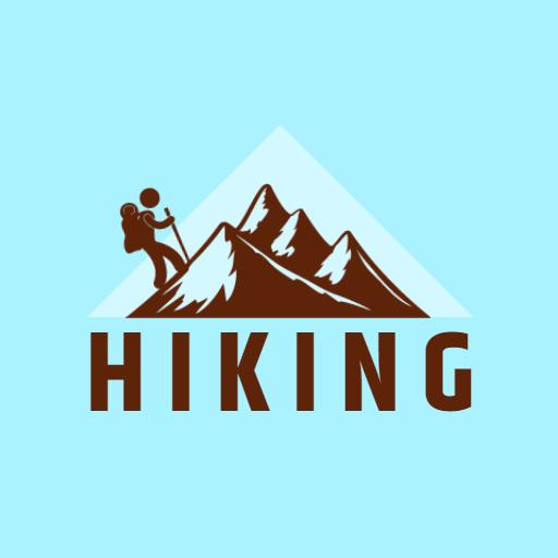 Explore Majestic Mountains and Trails in Nature with Hiking Logo Template