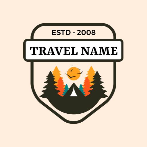 Explore Nature's Beauty with Outdoor Adventure Badge Logo Template
