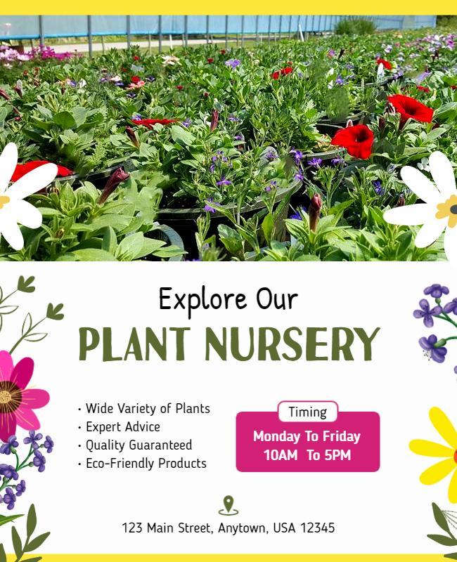 Explore Our Plant Nursery Services Flyer Template