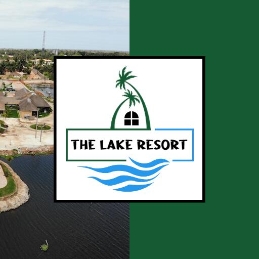 Explore Relaxing Nature at The Lake Resort Travelling Logo Template