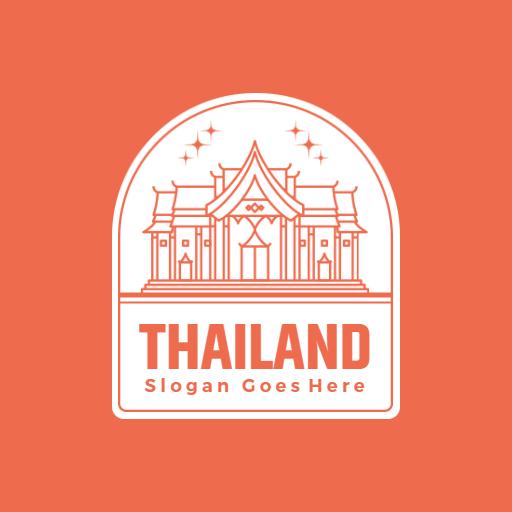 Explore Thailand's Rich Culture and Heritage in Travel Logo Template