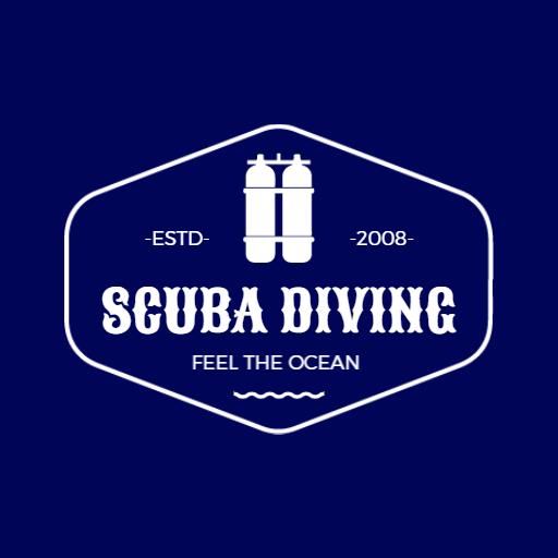 Explore the Depths of the Ocean with Scuba Diving Logo Template