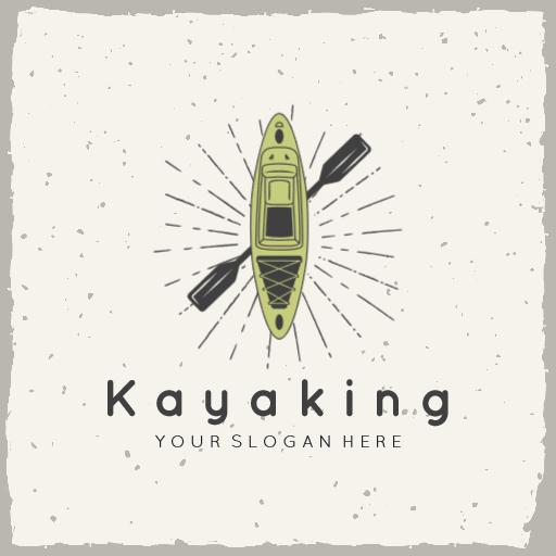 Explore the Great Outdoors with Our Kayaking Logo Template