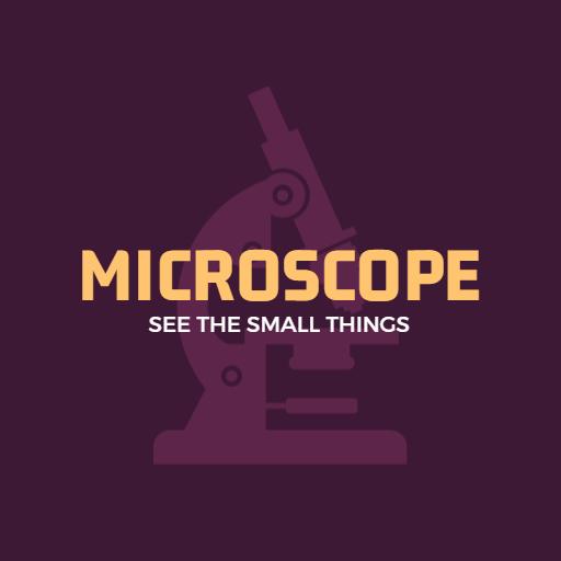 Explore the Hidden Details with a Microscope Logo Template