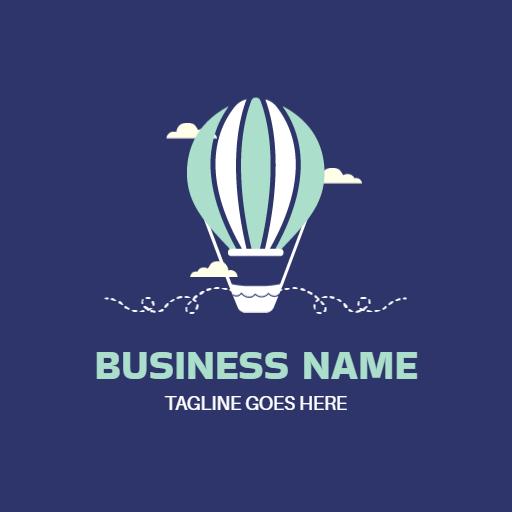 Explore the Skies with Vibrant Balloon Adventure Logo Template