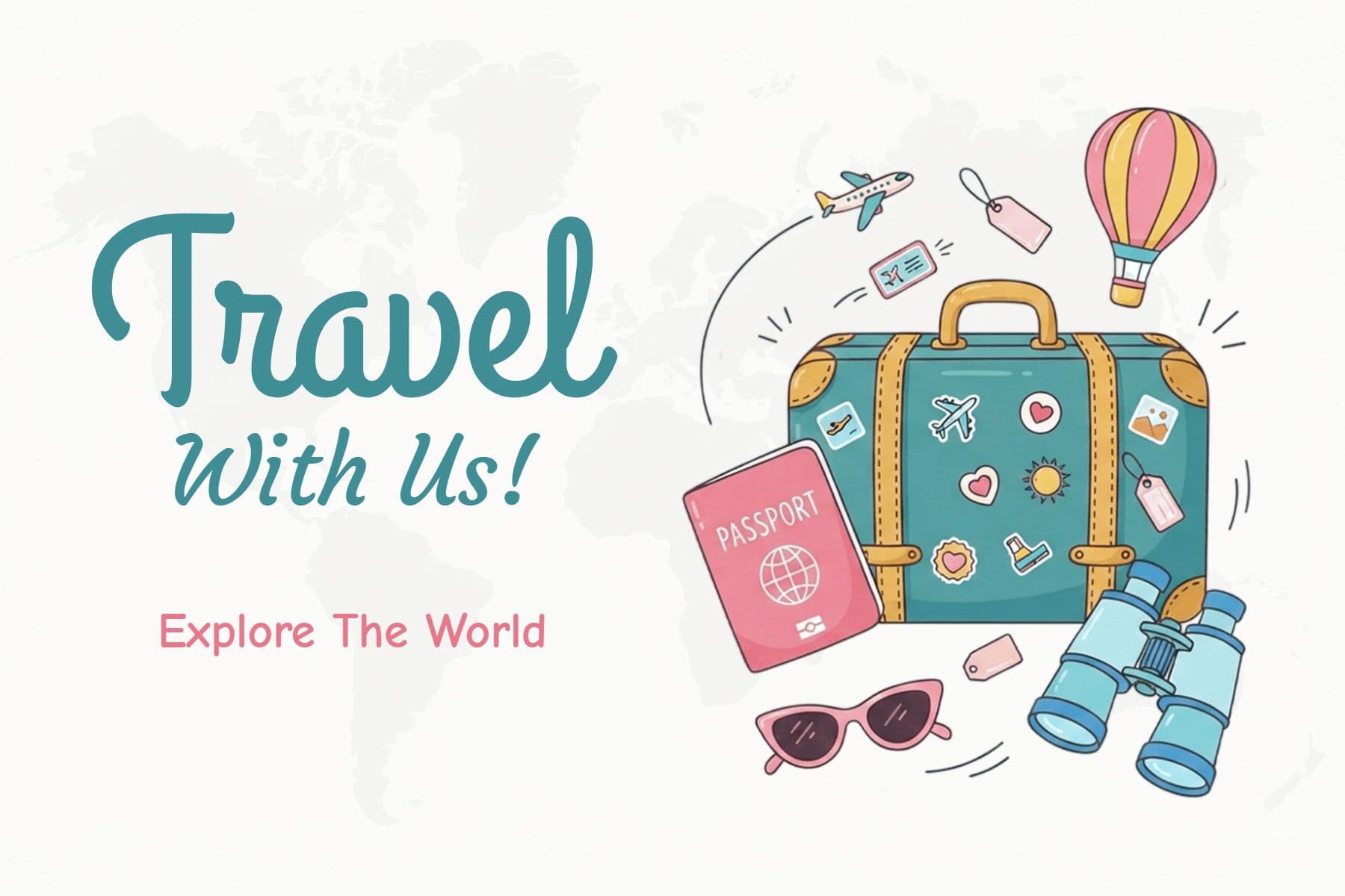 Explore the World Travel Postcard Template