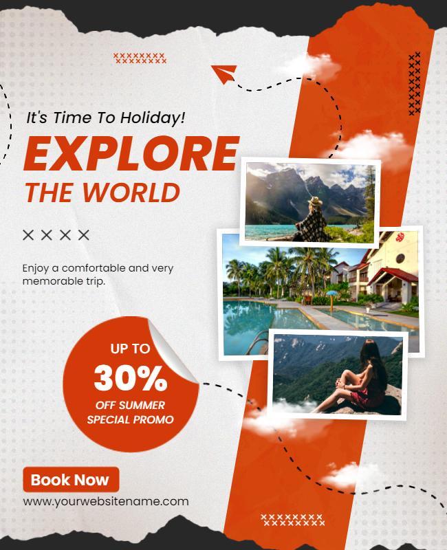 Explore the World Travel Promotion Flyer Template