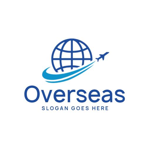 Explore the World with Dynamic Traveling Overseas Logo Template