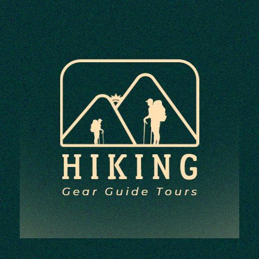Exploring Breathtaking Mountain Trails with Hiking Guide Tours Logo Template