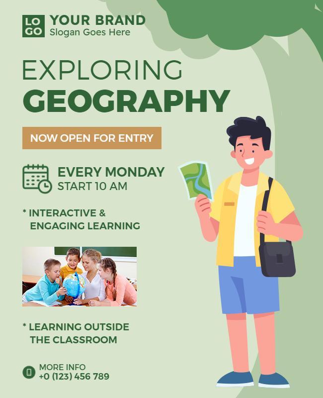 Exploring Geography Flyer Designs Template