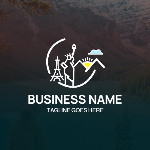Exploring Iconic Landmarks and Natural Beauty Logo Template