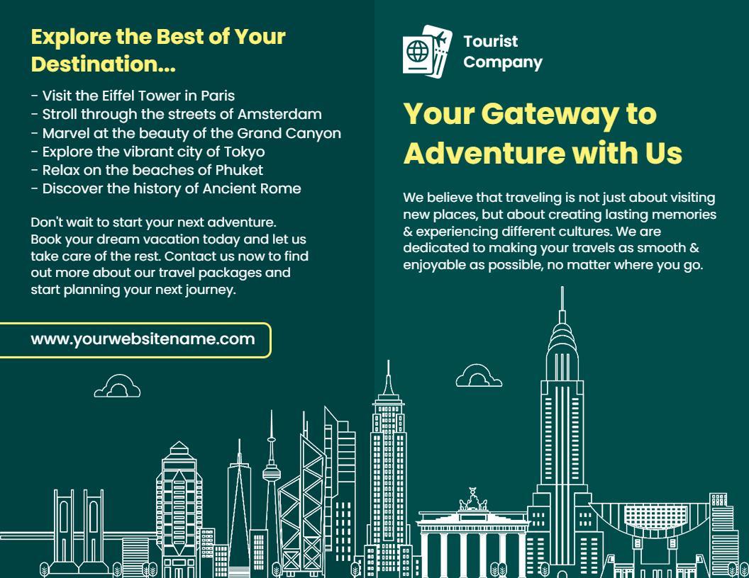 Exploring Iconic World Destinations Travel Brochure Template