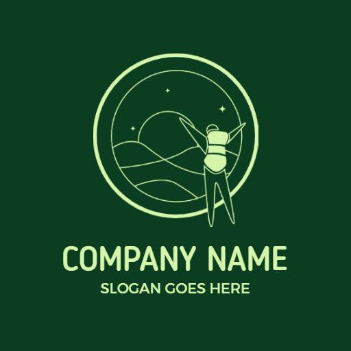 Exploring Nature and Adventure in Green Traveler Logo Template