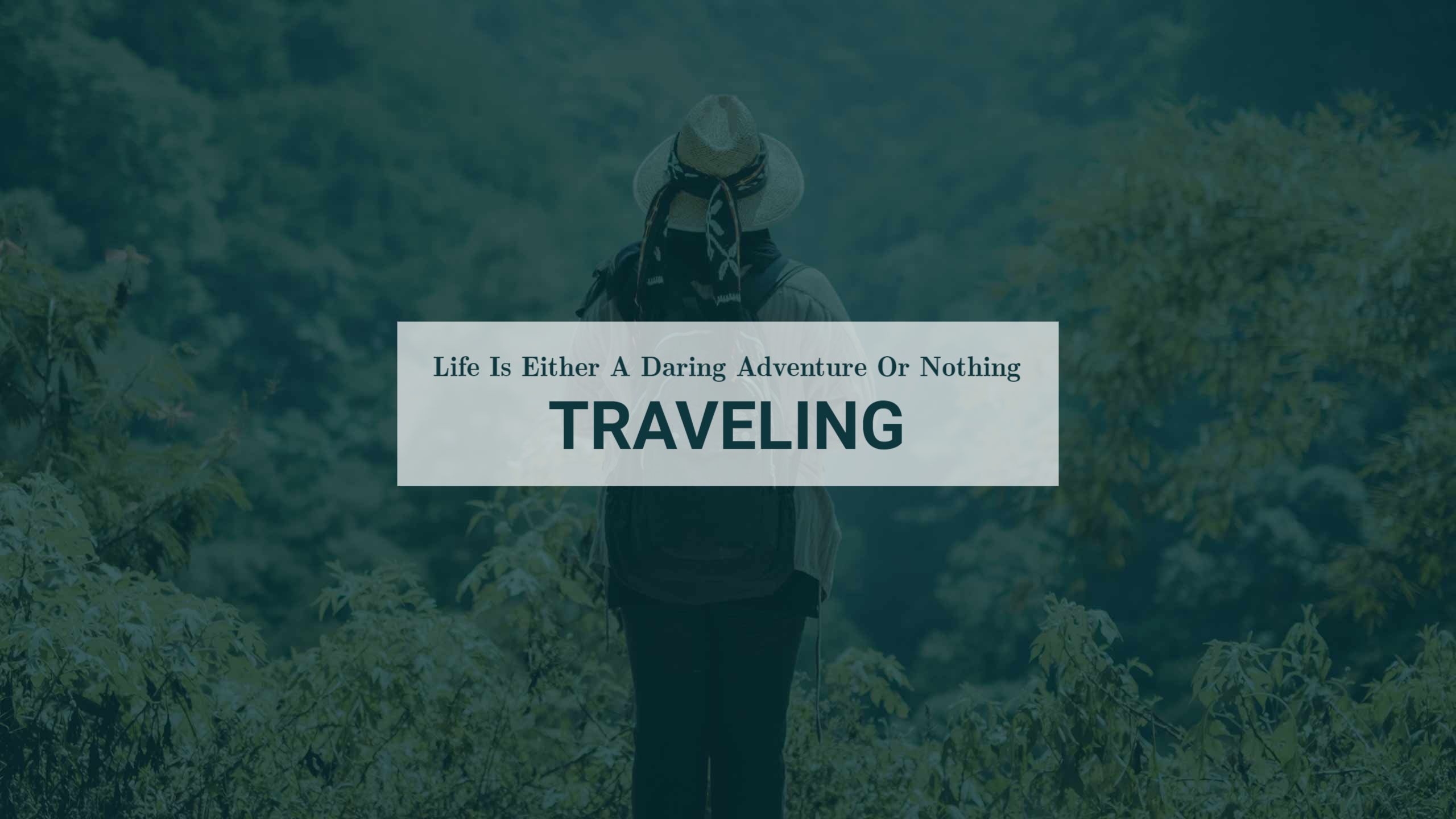 Exploring Nature's Beauty with Inspirational Quote Traveling Banner Template