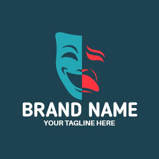 Expressing Emotions through Colorful Comedy and Drama Logo Template