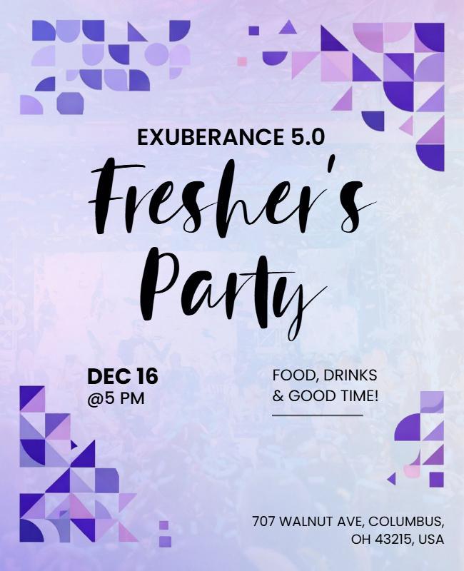 Exuberant Freshers Party Flyer Template