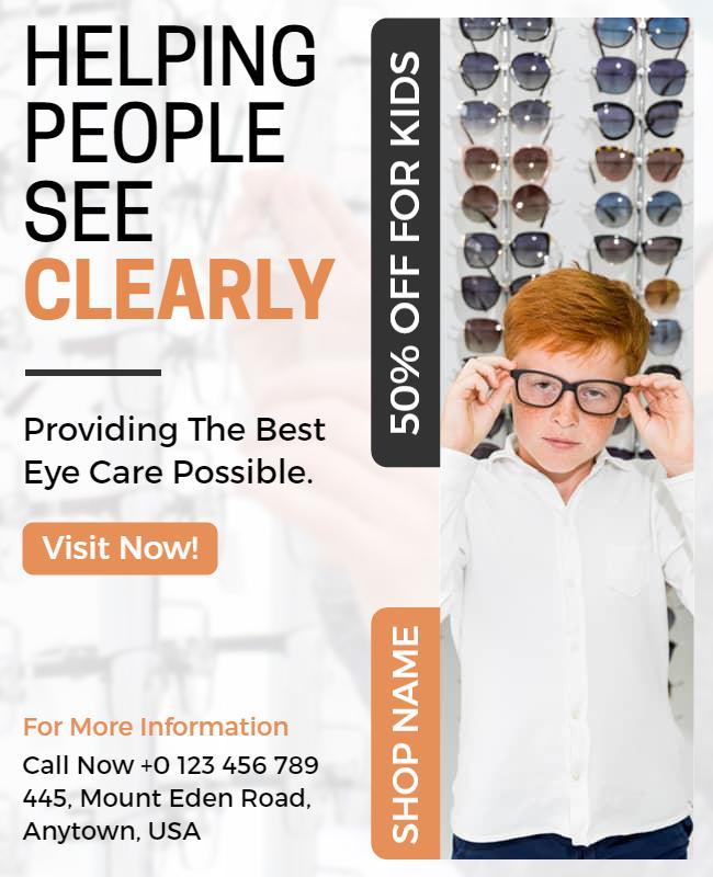 Eye Care Discount Promotion Flyer Template