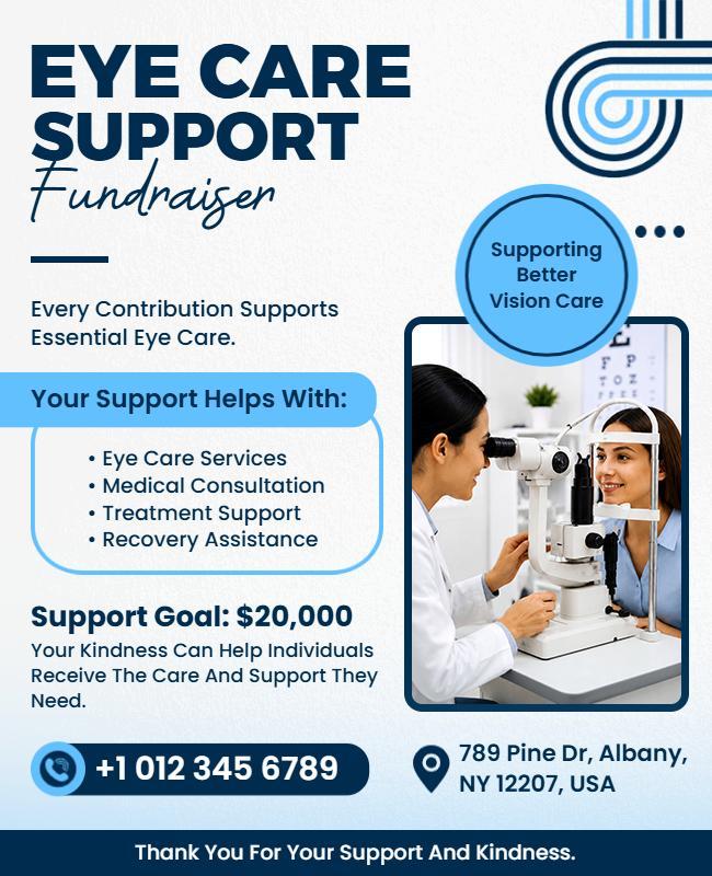 Eye Care Support Fundraiser Flyer Template