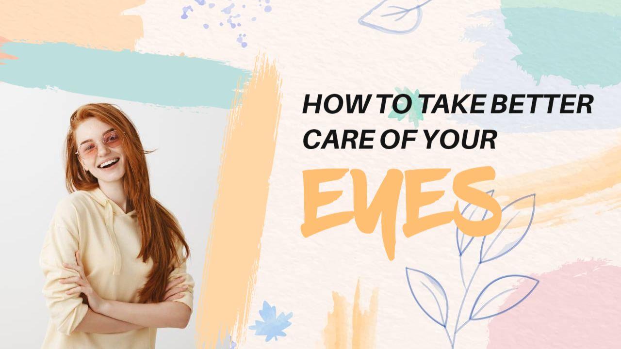 Eye Care Tips Essential Guide Tutorial YouTube Thumbnail Template