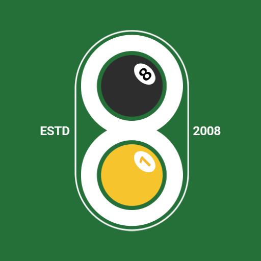 Eye-Catching Billiards Design Featuring Eight Ball Logo Template