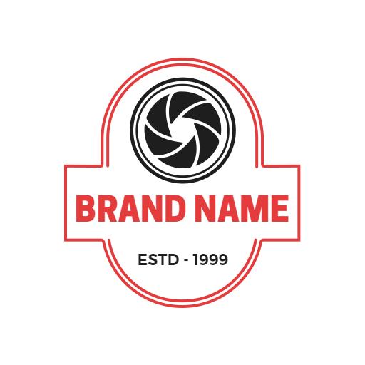 Eye-Catching Circular Camera Design for CCTV Security Logo Template