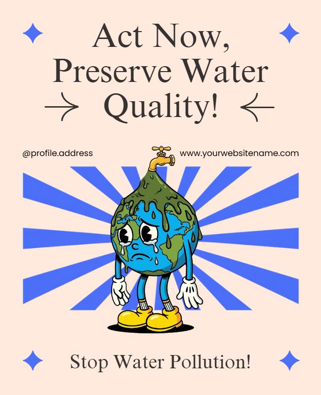 Eye-Catching Eco-Friendly Water Campaign Poster Template