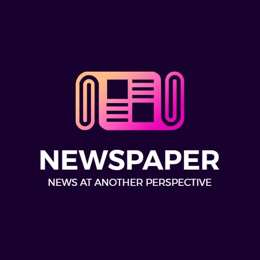 Eye-Catching Gradient Newspaper Design for Latest News Logo Template