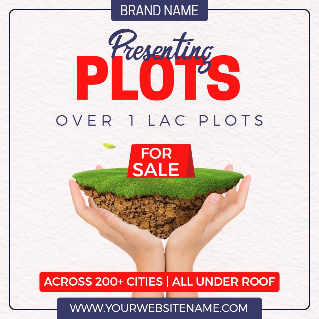 Eye-Catching Real Estate Plot Listings for Sale Ad Template