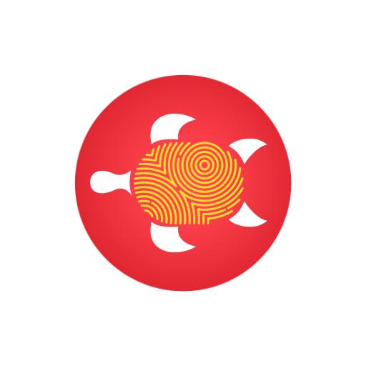 Eye-Catching Red Turtle Design with Unique Patterns Logo Template