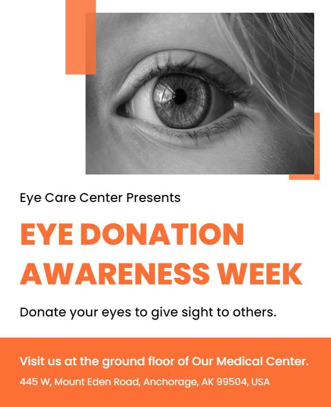 Eye Donation Awareness Campaign Flyer Template