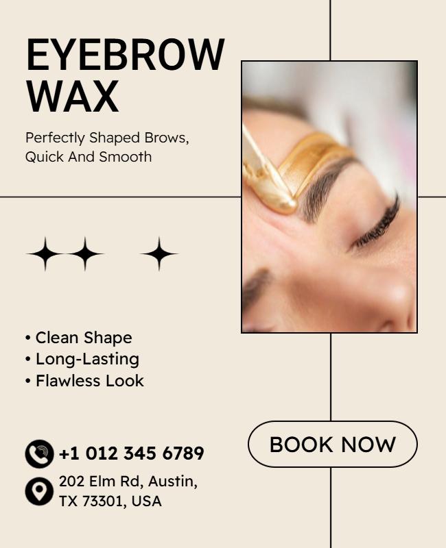 Eyebrow Waxing Service Promotional Flyer Template
