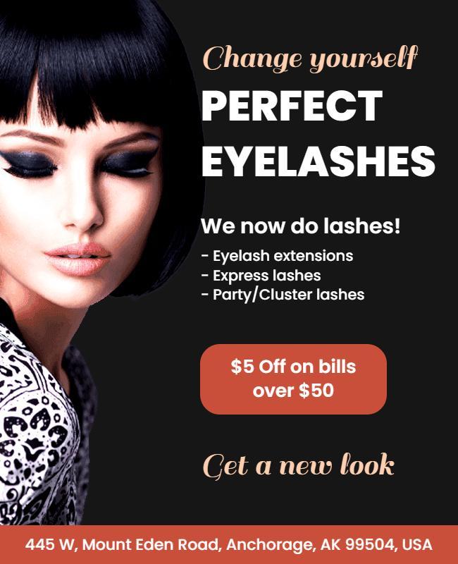 Eyelash Extension Beauty Salon Flyer Template