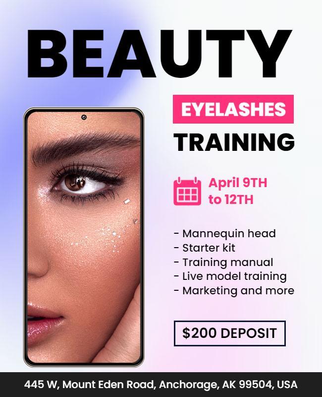 Eyelash Training Workshop Flyer Template