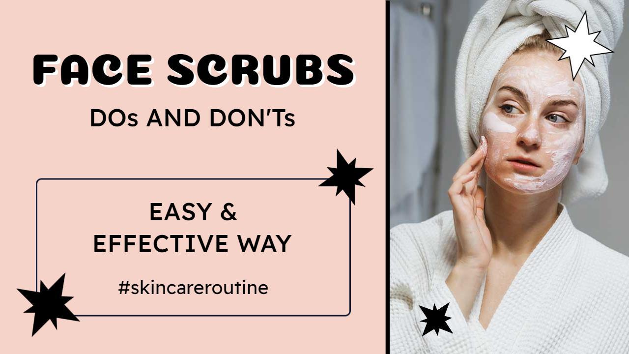 Face Scrubs Skincare Routine Tips YouTube Thumbnail Template