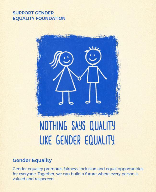 Fairness and Respect Gender Equality Poster Template