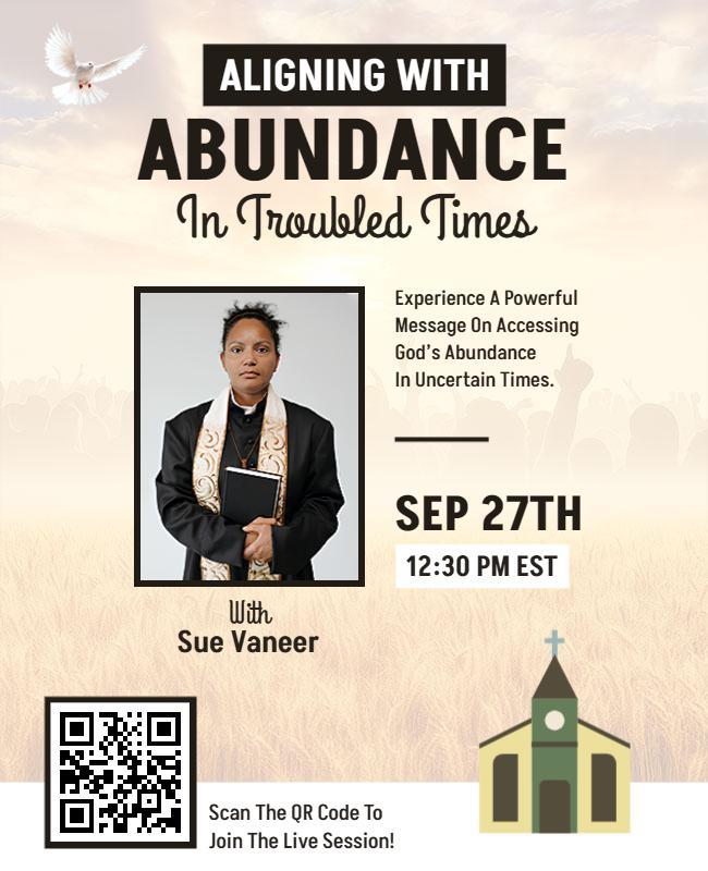 Church Event Flyer Template for Faith & Abundance
