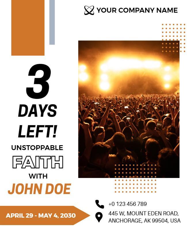 Faith Based Concert Event Flyer Template