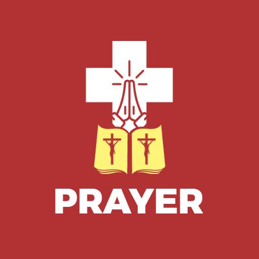 Faithful Prayer Representation with Cross and Bible Elements Logo Template