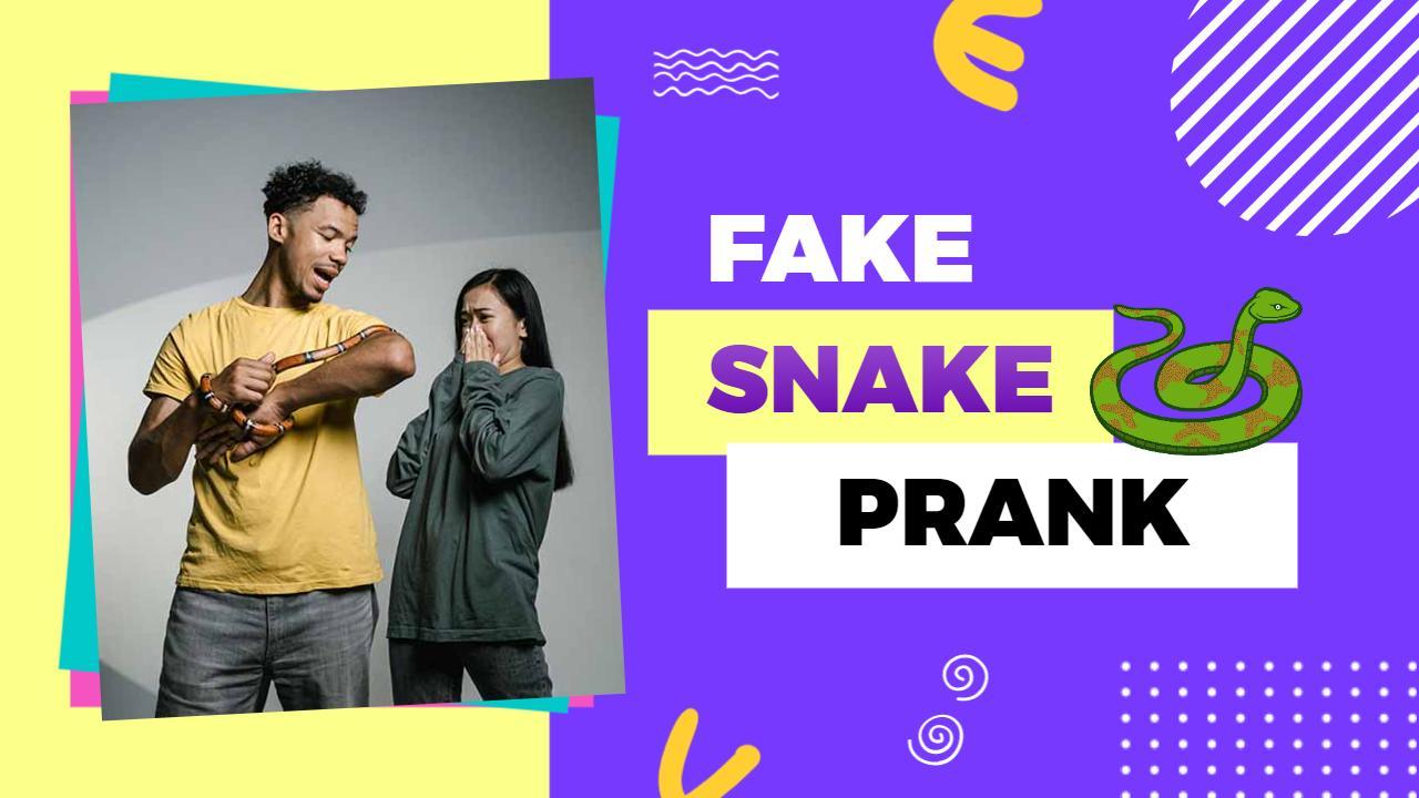 Fake Snake Scare Prank Funny YouTube Thumbnail Template